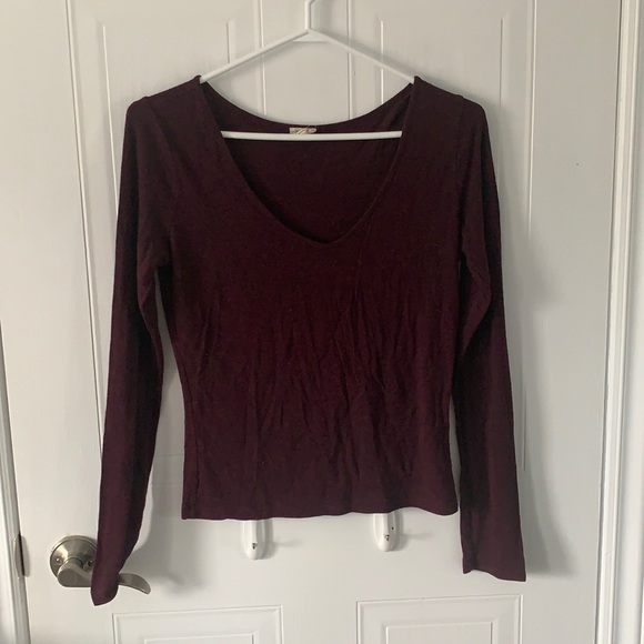 GARAGE women’s maroon long sleeve - Picture 1 of 1